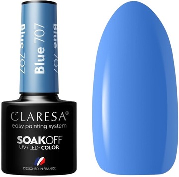 LAKIER HYBRYDOWY BLUE 707 CLARESA Intensywny niebieski Wysoka pigmentacja