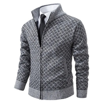 Ciepły sweter męski Męska pluszowa kurtka jesienna i zimowa gruba izolacja