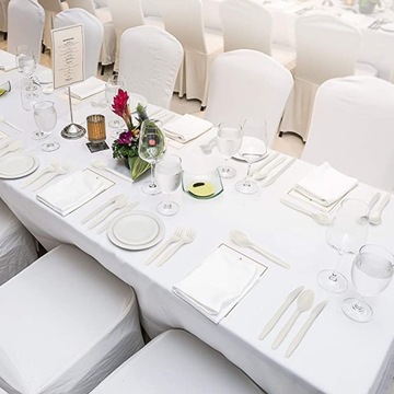 ТАРЕЛКИ ОДНОРАЗОВЫЕ ДЕСЕРТНЫЕ БУМАЖНЫЕ ТАРЕЛКИ, БЕЛЫЕ, ДЛЯ ЭКОГРИЛЯ, 50 ШТ.