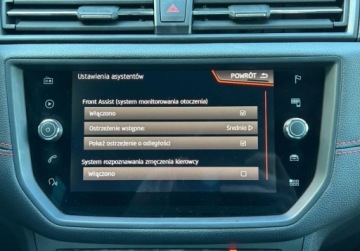 Seat Arona Crossover 1.0 EcoTSI 115KM 2019 Seat Arona FR, Tempomat, Nawigacja GPS, Apple CarPlay, Salon Polska Benzyna, zdjęcie 30