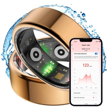Smartring Colmi R02 20.3mm Smart Ring Velikost 11 Ip68 Monitor spánku Zlatý