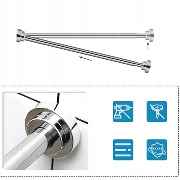 ДУШЕВОЙ РАСШИРИТЕЛЬ БЕЗ СВЕРЛЕНИЯ КАРДИНА ДЛЯ ШТОР