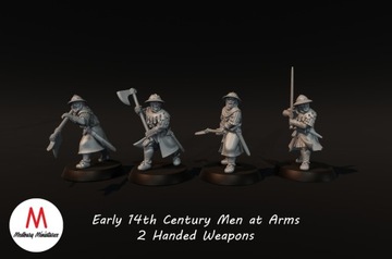 Солдаты XIV века с двуручным оружием — 4x