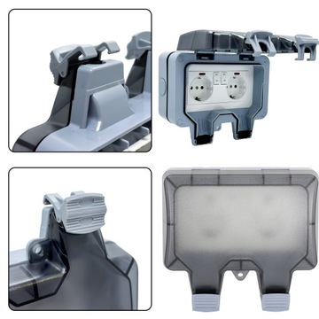 ДВОЙНАЯ РОЗЕТКА IP66 САДОВАЯ ВНЕШНЯЯ ВОДОНЕПРОНИЦАЕМАЯ РОЗЕТКА