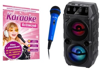 Zestaw GŁOŚNIK Bluetooth + Mikrofon + POLSKIE Karaoke