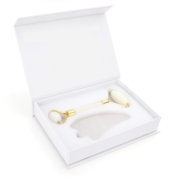 НЕФРИТОВЫЙ ВАЛИК И ПЛАСТИНА ДЛЯ МАССАЖА ЛИЦА