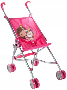 WÓZEK DLA LALEK SPACERÓWKA LEKKI SKŁADANY PARASOLKA SPACEROWY ZABAWKA