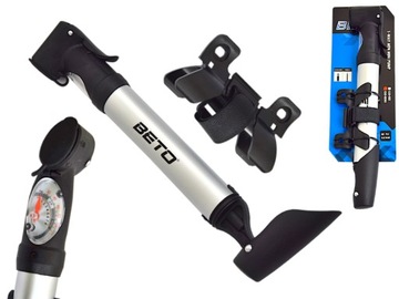 POMPKA ROWEROWA RĘCZNA MINI NA RAMĘ Z MANOMETREM