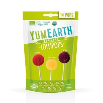 YUMEARTH BIO LIZAKI OWOCOWE KWAŚNE 14 szt 87g
