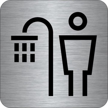 TABLICZKA Aluminium Piktogram- Prysznic Męski