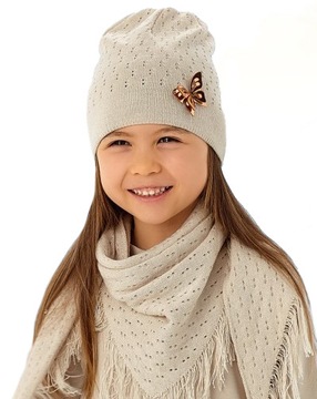 CZAPKA i CHUSTA KOMPLET WIOSNA/JESIEŃ *kol* 4-8 L