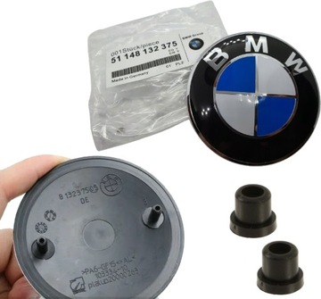 EMBLEMAT ZNACZEK LOGO BMW NA MASKĘ 82MM E81 E90 E60 E65 X3 X5 X6 JAKOŚĆ OEM