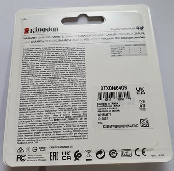 Флэш-накопитель Data Traveler Exodia Onyx, 64 ГБ, USB3.2