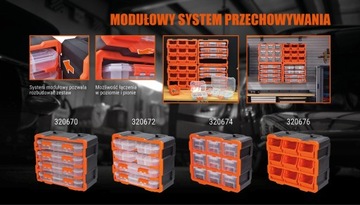 Органайзер для мастерской GARAGE на 6 контейнеров TACTIX