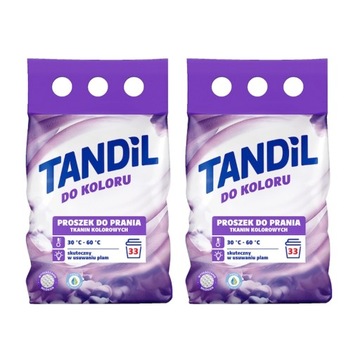 2 x TANDIL PROSZEK DO PRANIA KOLORÓW KOLOROWEGO TKANKN KOLOROWYCH 33 prania