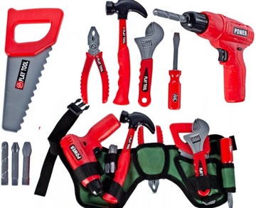 НАБОР 2В1 — МОТОПИЛА ДЛЯ ДЕТЕЙ + РЕМЕНЬ ДЛЯ ИНСТРУМЕНТОВ Маленький любитель DIY