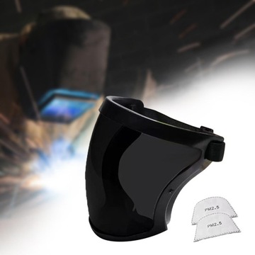 Pełna osłona twarzy Ochronna Łatwa konserwacja Ergonomiczne szlifowanie Ciemnoszary