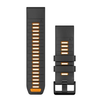 Garmin Paski do zegarka QuickFit 26 - Graphite / Spark Orange, 010-13393-05