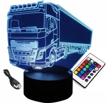 LAMPKA 3D LED GADŻET DLA KIEROWCY TIRA TIR VOLVO