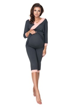 0153 БРЮКИ ПИЖАМЫ ДЛЯ КОРМЯЩИХ С ВСТАВКАМИ S/M
