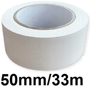 Taśma oznaczeniowa podłogowa izolacja PCV 50mm/33m BIAŁA PAPER-TECH