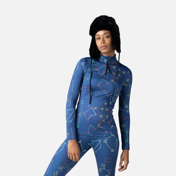 Bluza Rossignol JCC damska Booster 1/2 Zip niebieska - XXL