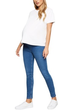 New Look Ciążowe Spodnie Jeansy Skinny Rurki Jeans Granat Regular M 38