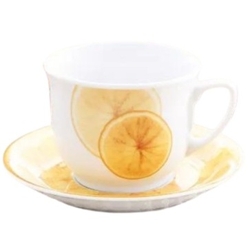 FILIŻANKA ZE SPODKIEM DO KAWY PORCELANA 300ml