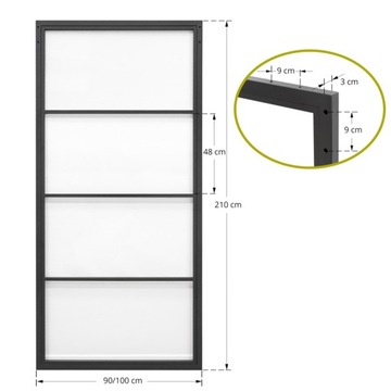 Раздвижные двери стеклянные чердак vobi 90x210 молоко