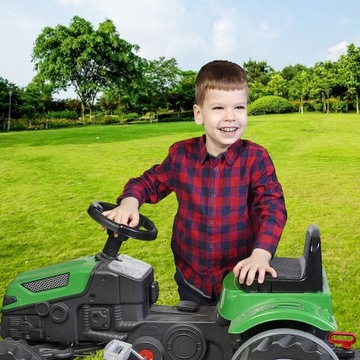 PILSAN ОГРОМНЫЙ ПЕДАЛЬНЫЙ ТРАКТОР С РУЛЕМ, ПРИЦЕПОМ И СИГНАЛОМ