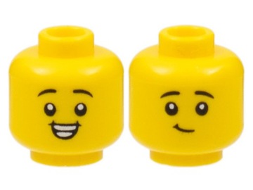 Lego Nowa Głowa Główka Żółta chłopiec uśmiech 3626cpb3089