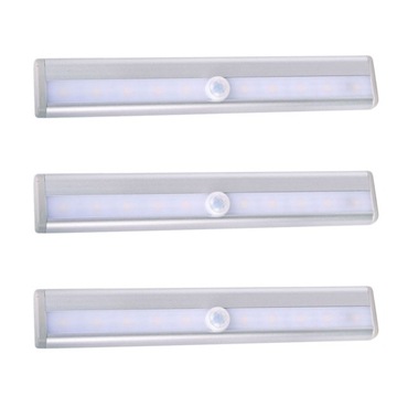 3 BEZPRZEWODOWE LAMPY NOCNE Z 10 diodami LED