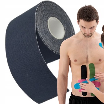 TAŚMA PLASTRY KINESIO KINESIOTAPING TAPE TEJP TEJPY 5cm 5m Kinezjologiczna