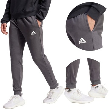 ADIDAS Spodnie Dresowe Męskie Bawełna Dresy ENTRADA 22 Szare NOWE r.L