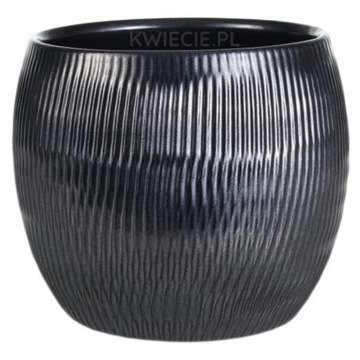 Osłonka Ceramiczna Kula PLISSA Antracyt Ø 13 cm