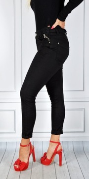 Damskie Spodnie Jeansy Jeansowe Plus Size Push Up#
