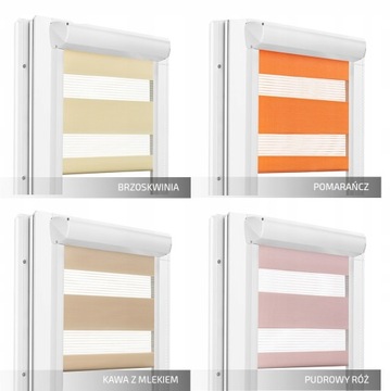 ROLETA W KASECIE DZIEŃ I NOC Z PROWADNICAMI NA WYMIAR