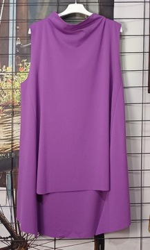 WŁOSKA TUNIKA STYL WENDY TRENDY WRZOS ASYMETRYCZNA 158C duża do 120 biust