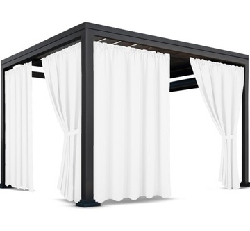 ZASŁONY NA TARAS 155x240 ZASŁONA OGRODOWA OGRODOWE Z TUNELEM WODOODPORNE