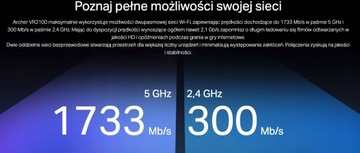 Маршрутизатор TP-LINK Archer VR2100, модем VDSL/ADSL/3G/4G AC2100 MU-MIMO 4xLAN USB