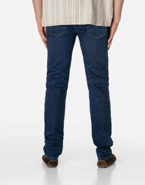 DUŻE Spodnie Jeans Męskie Texasy Dżinsy Klasyczne Proste Granat 9639 W43L30