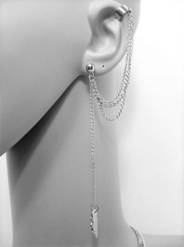 СЕРЕБРЯНЫЕ СЕРЬГИ-ЦЕПОЧКИ