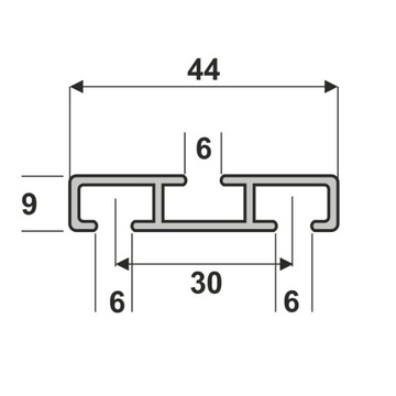 АЛЮМИНИЕВАЯ ПОТОЛОЧНАЯ ОПОРА С КРЫШКОЙ 370см SLIM