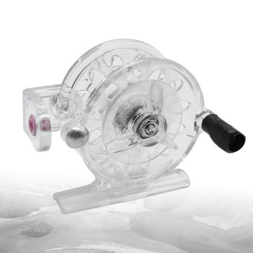 Катушка для зимней рыбалки Компактный инструмент для зимней рыбалки Легкая установка для заброса наживки Белая L
