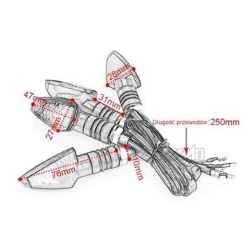 Светодиодные указатели поворотов для мотоциклов 4 шт. - 12В