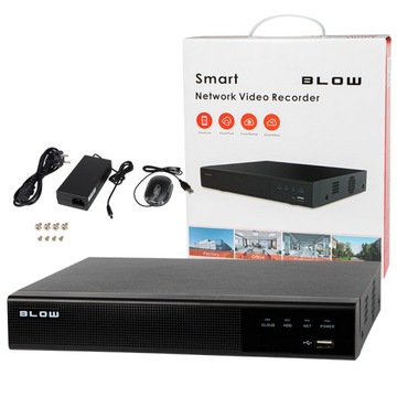 IP-рекордер BLOW 9 каналов 4xPOE 8MP мониторинг