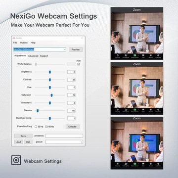 Веб-камера NexiGo N940P 2K с дистанционным управлением
