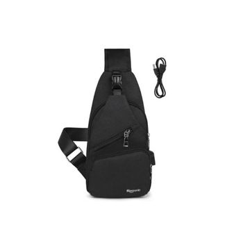 Saszetka Torba Na Ramię Męska Nerka Plecak USB (P159)