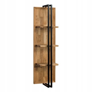 Dębowy Panel z Półkami Naścienny
