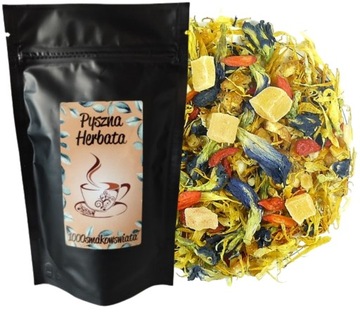 MANGO INDYGO Herbata owocowa POMARAŃCZ MELON KLITORIA 50 g